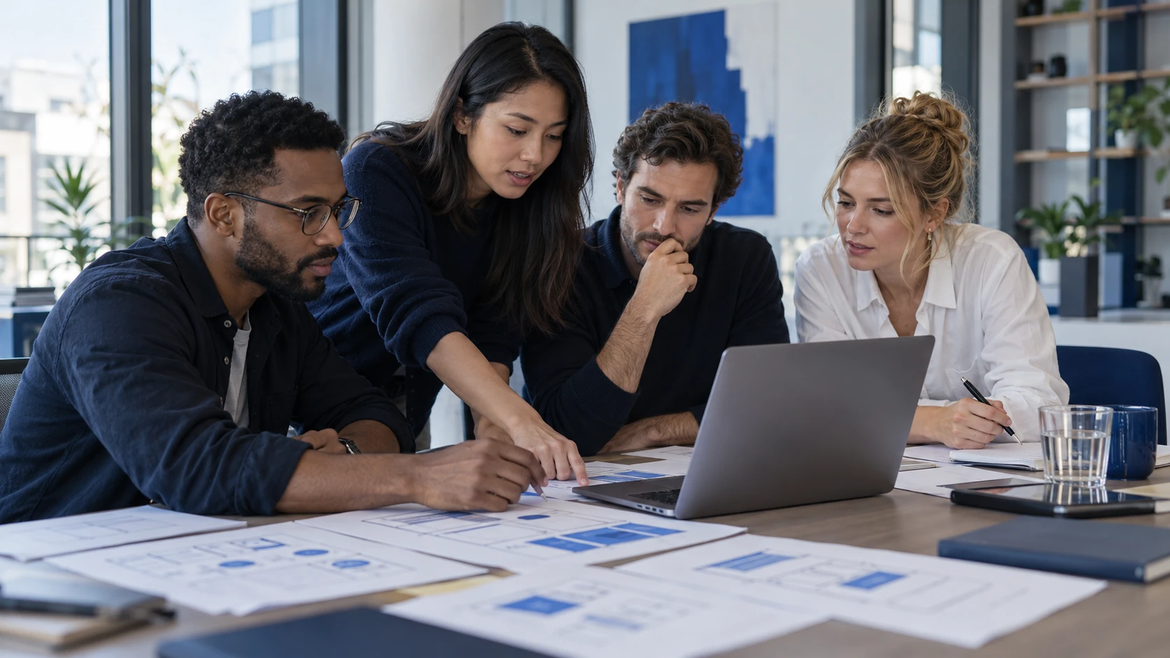 Team planning a growth strategy together